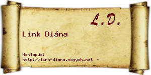 Link Diána névjegykártya